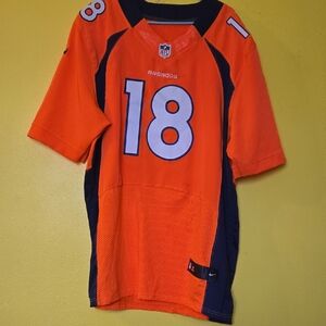 Nike NFL Broncos #18 Youth Athletic Jersey Orange Navy